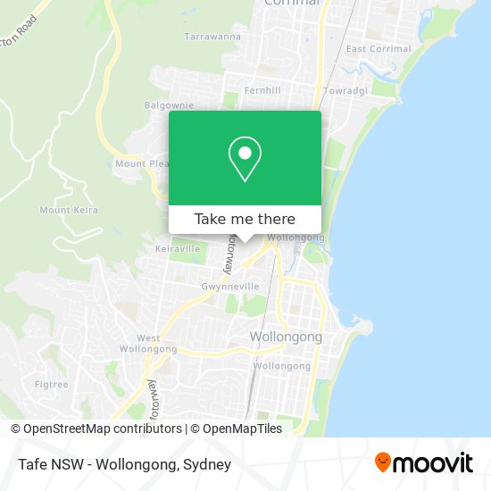 Mapa Tafe NSW - Wollongong
