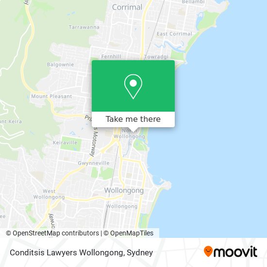 Conditsis Lawyers Wollongong map