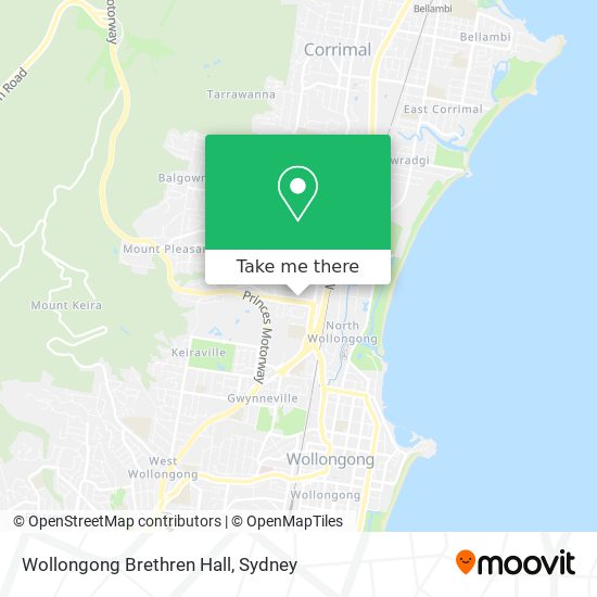 Wollongong Brethren Hall map