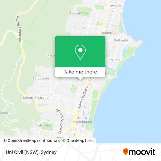 Mapa Uni Civil (NSW)