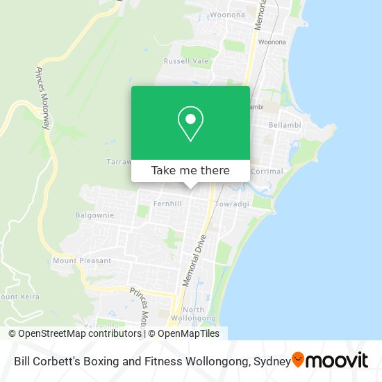 Bill Corbett's Boxing and Fitness Wollongong map