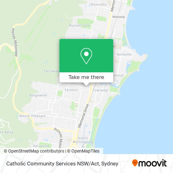 Catholic Community Services NSW / Act map