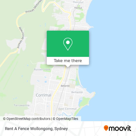 Rent A Fence Wollongong map