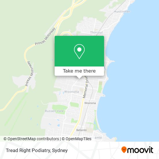 Tread Right Podiatry map