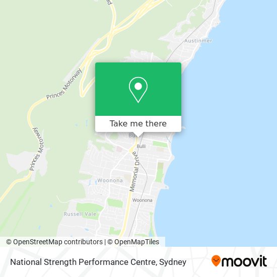 National Strength Performance Centre map