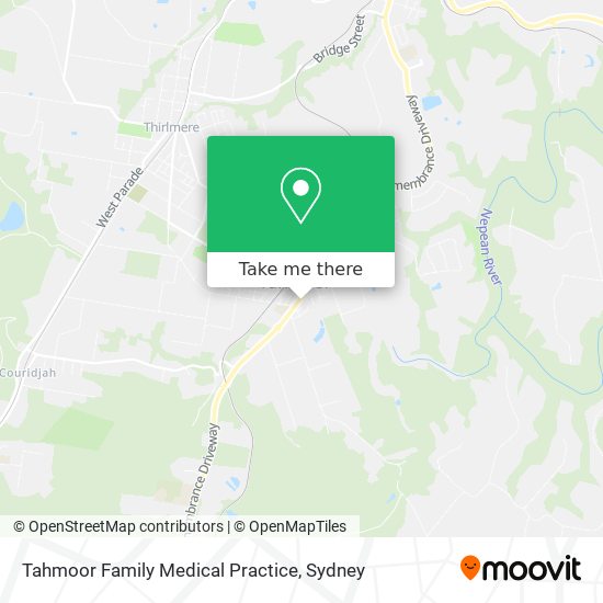 Tahmoor Family Medical Practice map