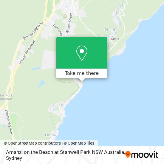 Amanzi on the Beach at Stanwell Park NSW Australia map