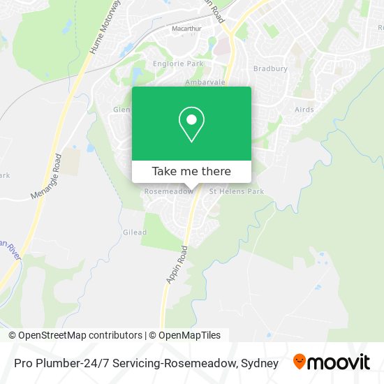 Pro Plumber-24 / 7 Servicing-Rosemeadow map