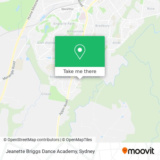 Jeanette Briggs Dance Academy map