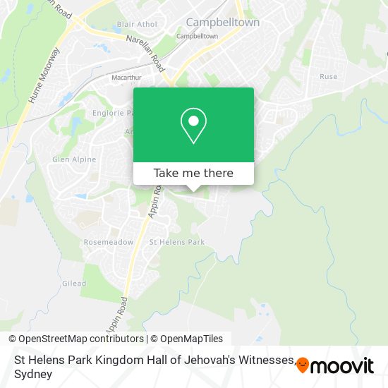 St Helens Park Kingdom Hall of Jehovah's Witnesses map
