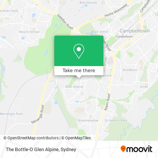 The Bottle-O Glen Alpine map