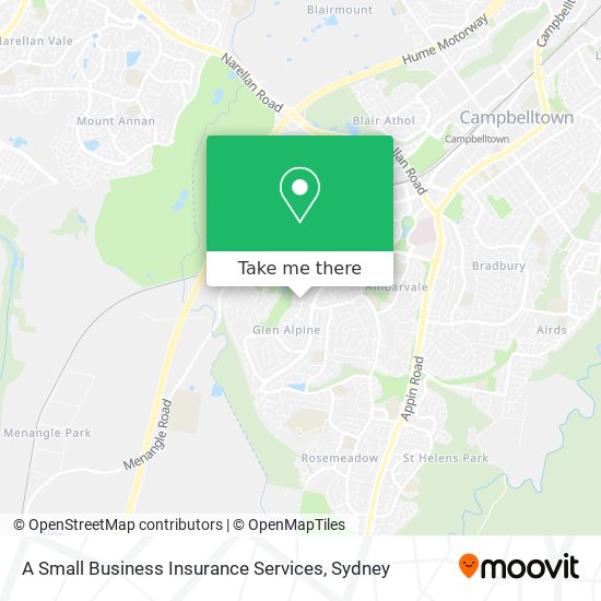 A Small Business Insurance Services map