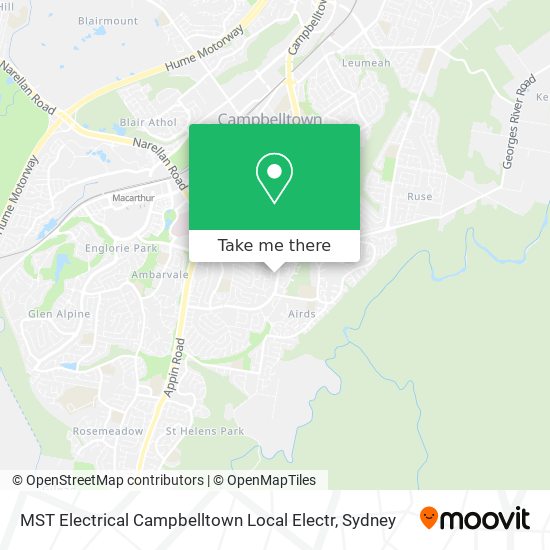 Mapa MST Electrical Campbelltown Local Electr