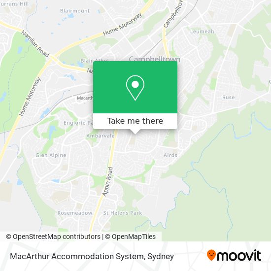 MacArthur Accommodation System map