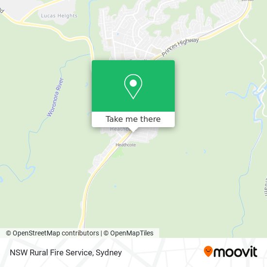 Mapa NSW Rural Fire Service
