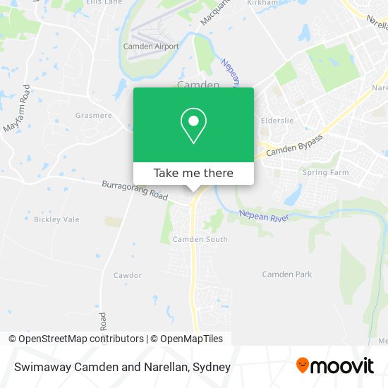 Swimaway Camden and Narellan map