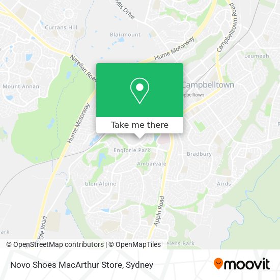 Novo Shoes MacArthur Store map