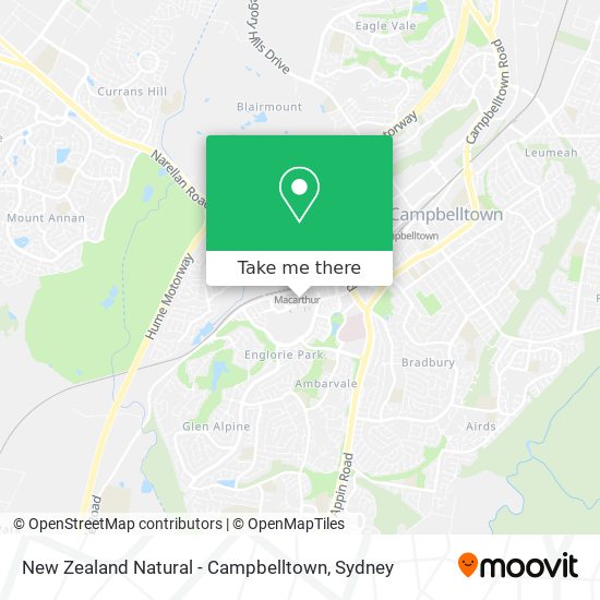 New Zealand Natural - Campbelltown map