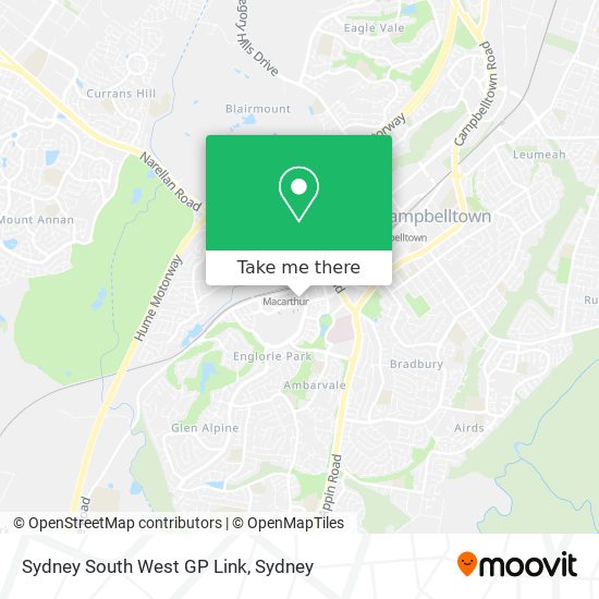 Mapa Sydney South West GP Link