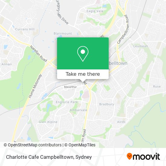Charlotte Cafe Campbelltown map