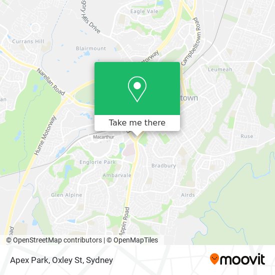 Apex Park, Oxley St map