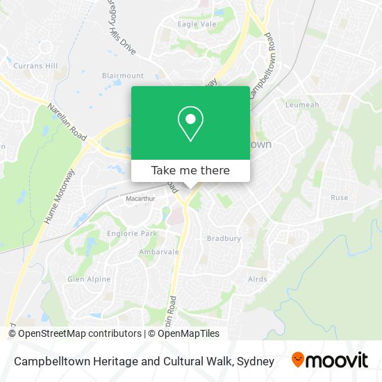 Campbelltown Heritage and Cultural Walk map