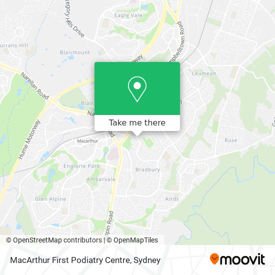 MacArthur First Podiatry Centre map