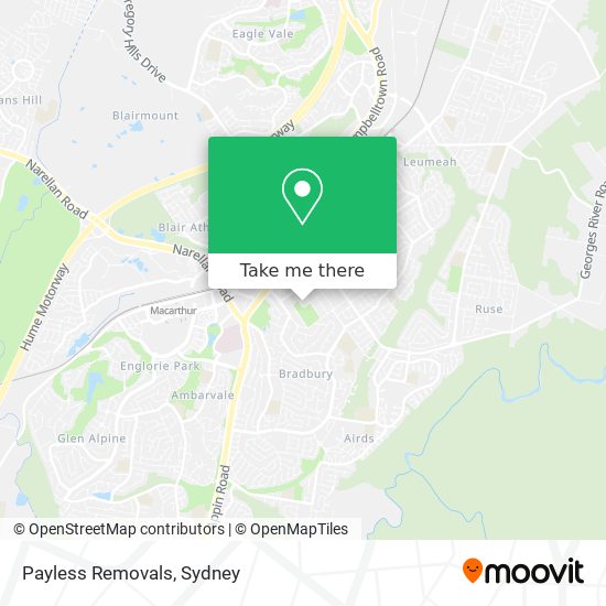 Payless Removals map