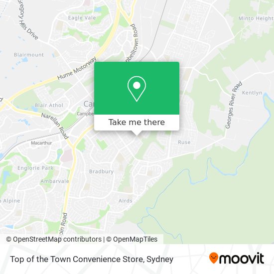 Top of the Town Convenience Store map