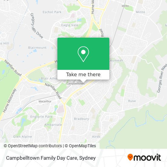 Mapa Campbelltown Family Day Care