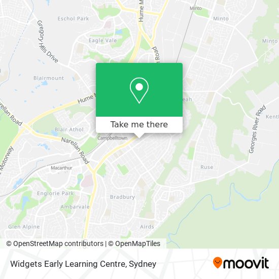 Widgets Early Learning Centre map