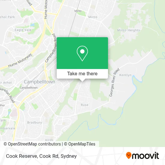 Mapa Cook Reserve, Cook Rd