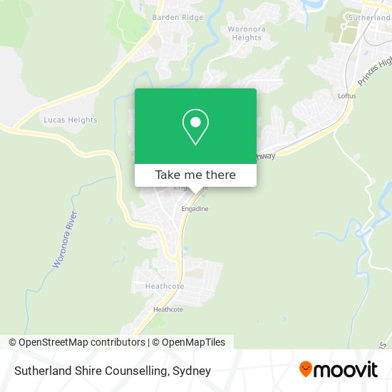 Mapa Sutherland Shire Counselling