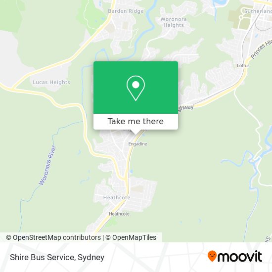 Shire Bus Service map