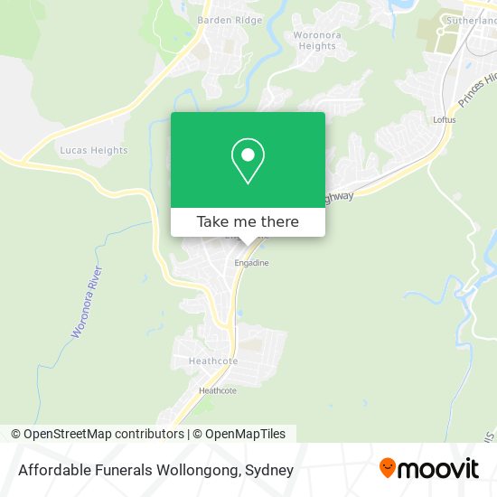 Affordable Funerals Wollongong map