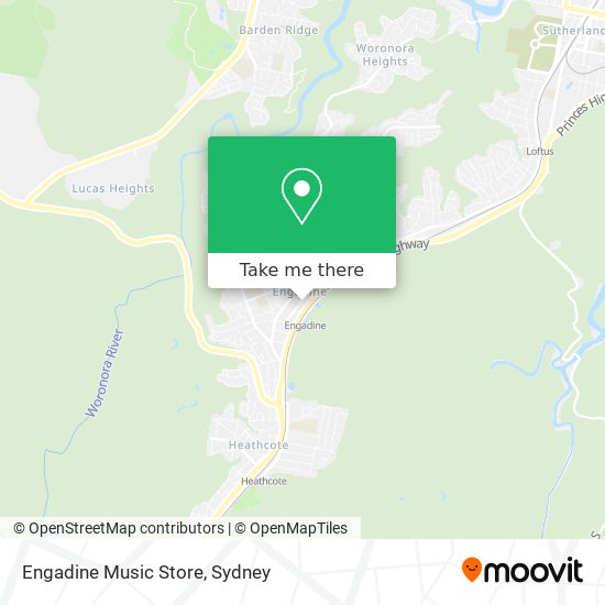 Engadine Music Store map