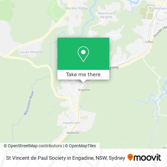 Mapa St Vincent de Paul Society in Engadine, NSW