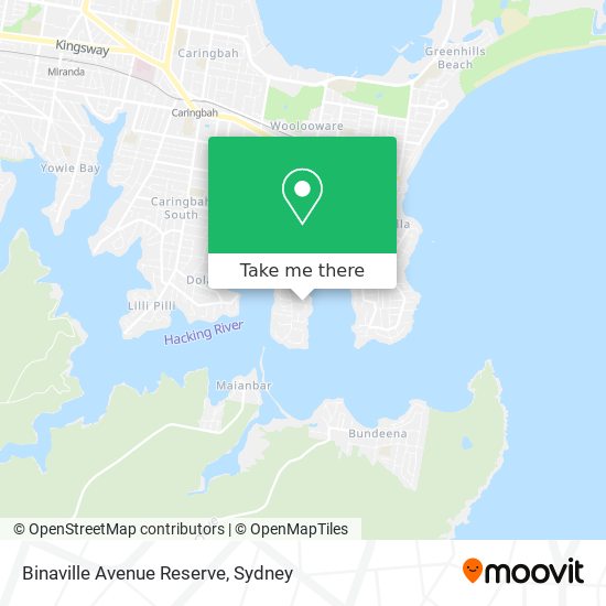 Binaville Avenue Reserve map