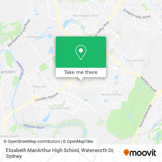 Elizabeth MacArthur High School, Waterworth Dr map