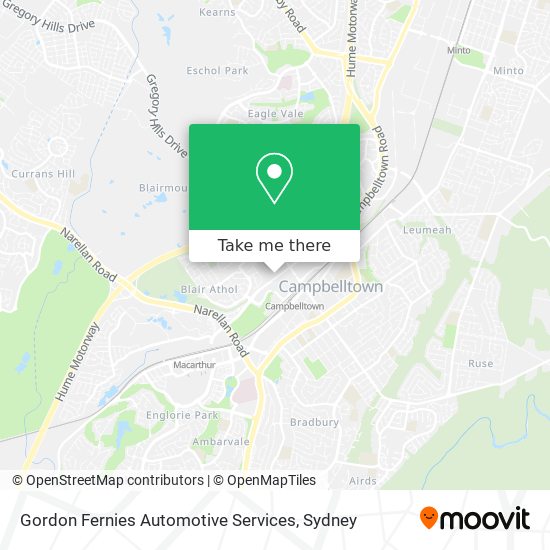 Mapa Gordon Fernies Automotive Services