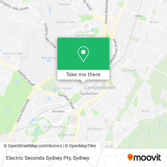 Electric Seconds Sydney Pty map