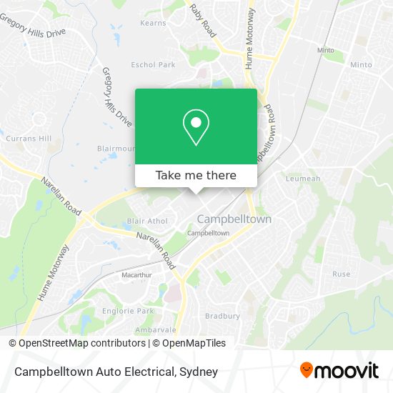 Campbelltown Auto Electrical map