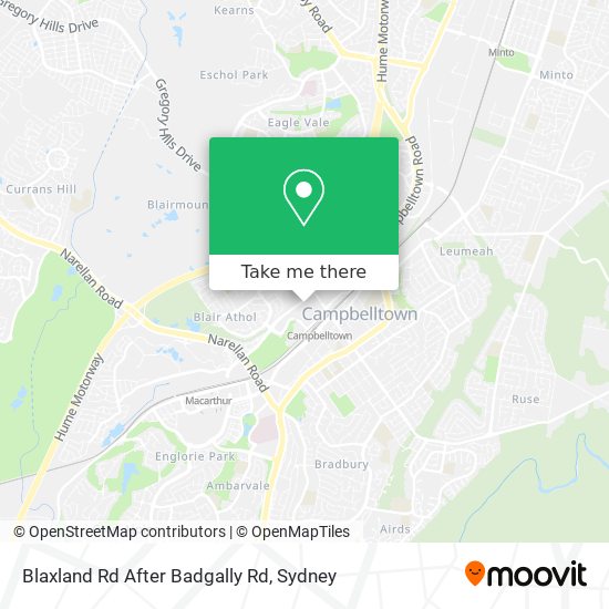 Blaxland Rd After Badgally Rd map