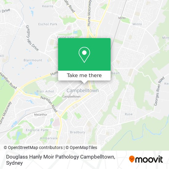 Douglass Hanly Moir Pathology Campbelltown map