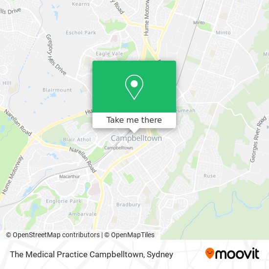 The Medical Practice Campbelltown map