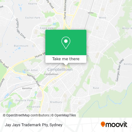 Mapa Jay Jays Trademark Pty