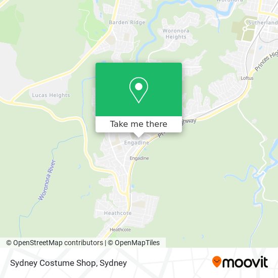 Mapa Sydney Costume Shop