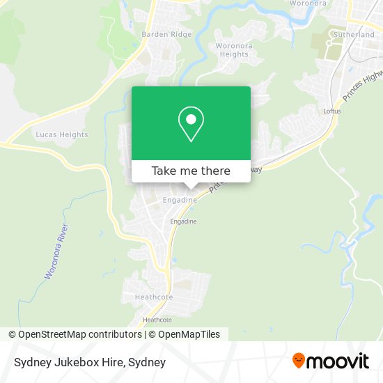 Mapa Sydney Jukebox Hire