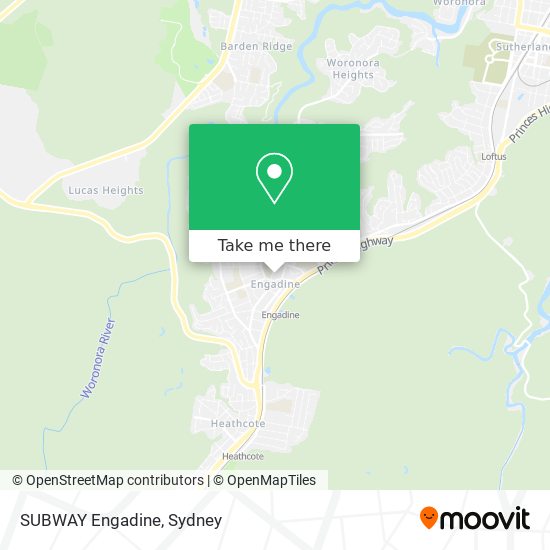 Mapa SUBWAY Engadine