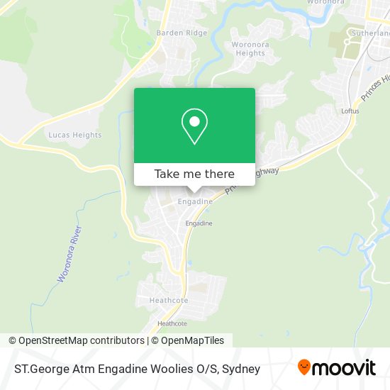 Mapa ST.George Atm Engadine Woolies O / S